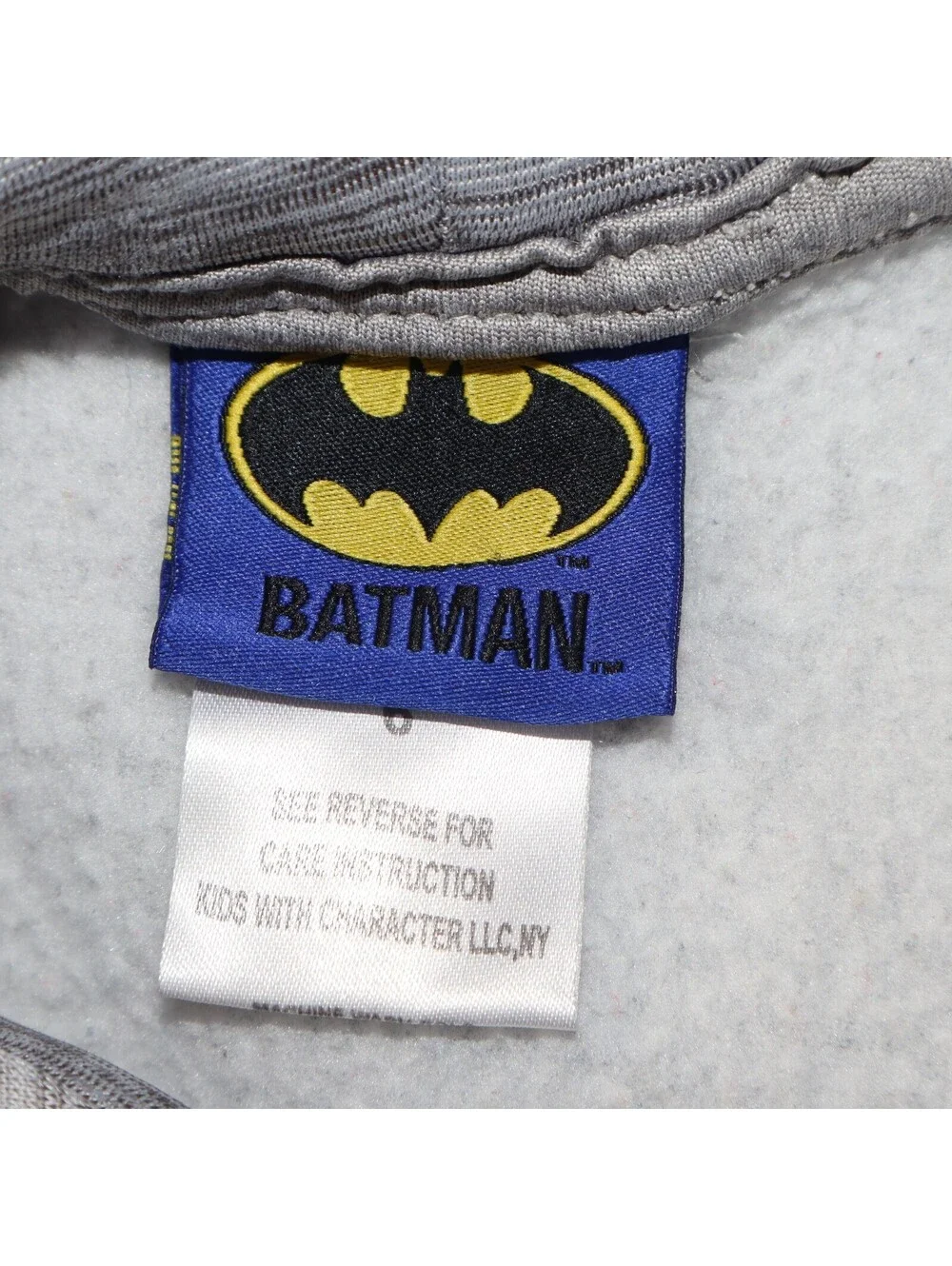 Batman Boys Hoodie Size 6 Gray
